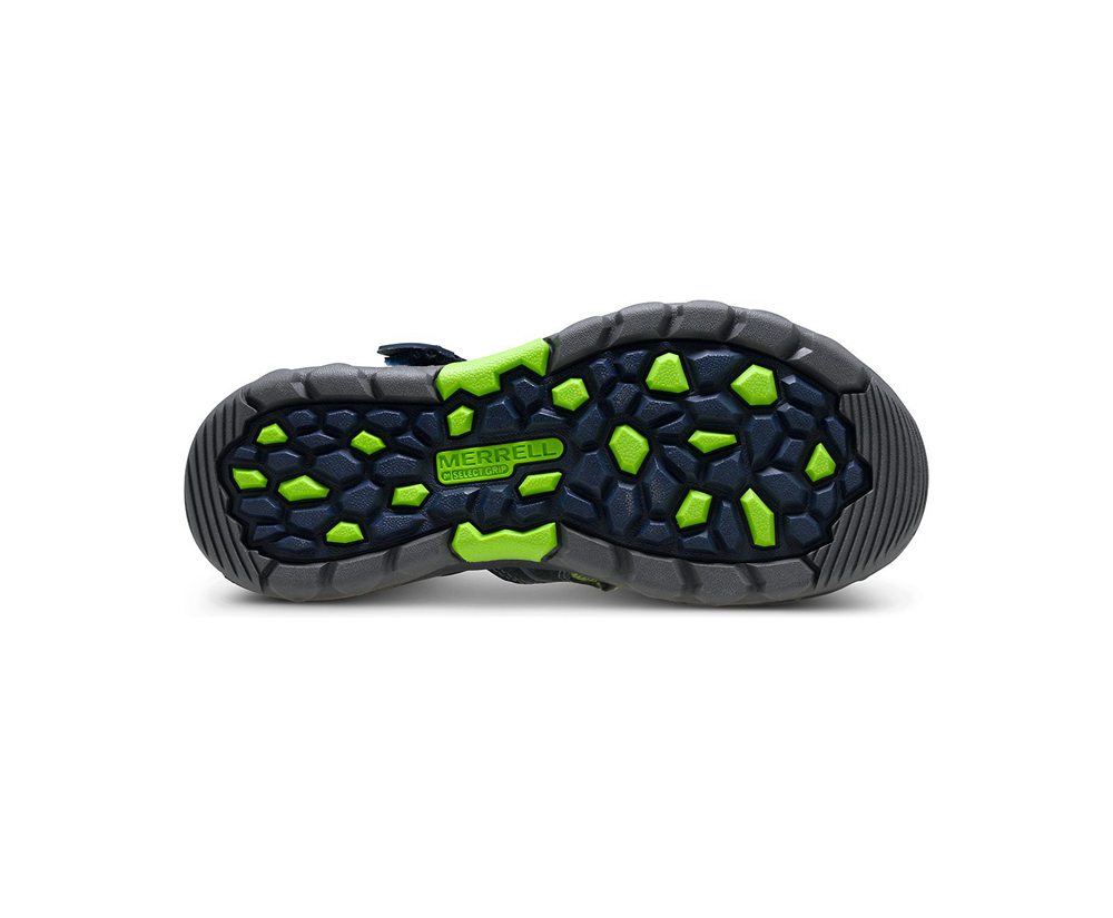 Merrell Sandals Navy/Green - Hydro Moc - Kids 93DIYXHSQ